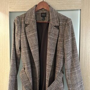 F21 plaid coat